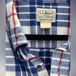L.L. Bean men’s plaid flannel long-sleeved XL